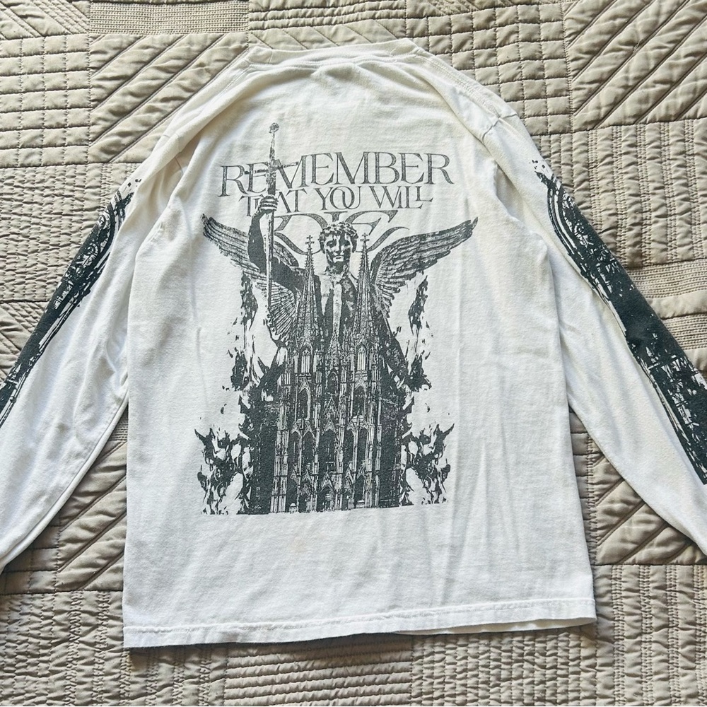 Vintage Graphic Long Sleeve Shirt - White